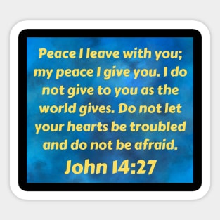 Bible Verse John 14:27 Sticker